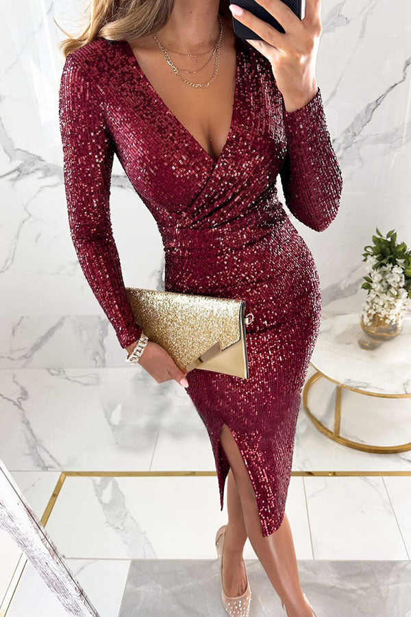 Aurora Sequin Midi Dress