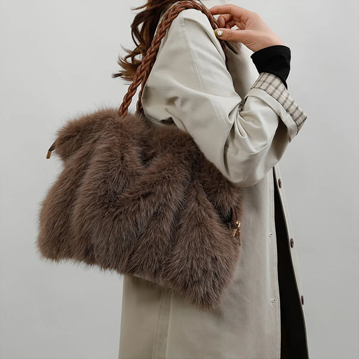 Luxe fur tote bag